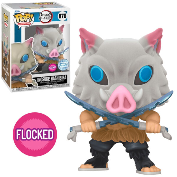 Funko pop Inosuke Hashibira 870 (Flocked) Demon Slayer